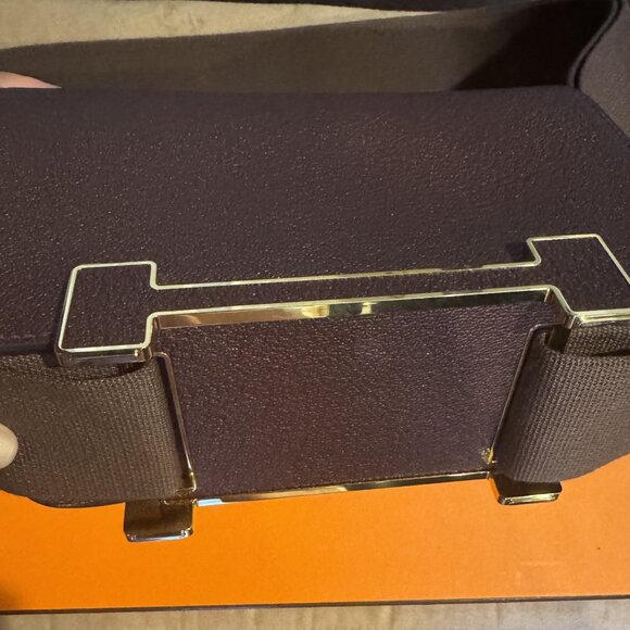 Hermes Geta Rouge Sellier Chevre Gold Hardware-Brand New - Picture 4 of 6